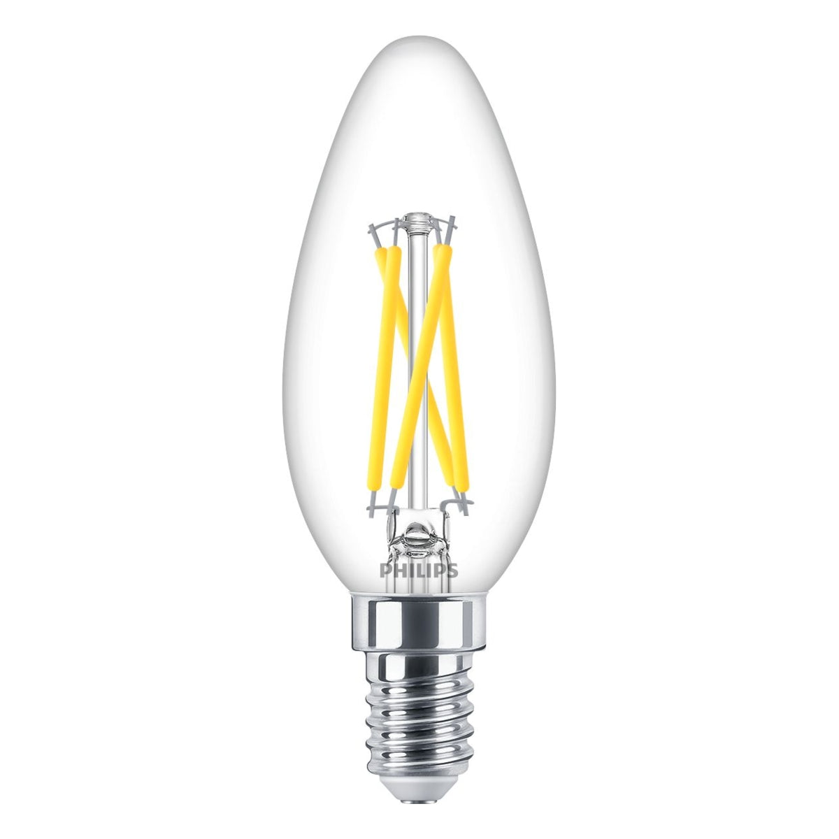 Philips MASTER LED E14 Kerzenfaden, klar, 2,5 W, 340 lm – 922–927, dimmbar bis warm | Beste Farbwiedergabe – Dimmbar – Ersetzt 25 W