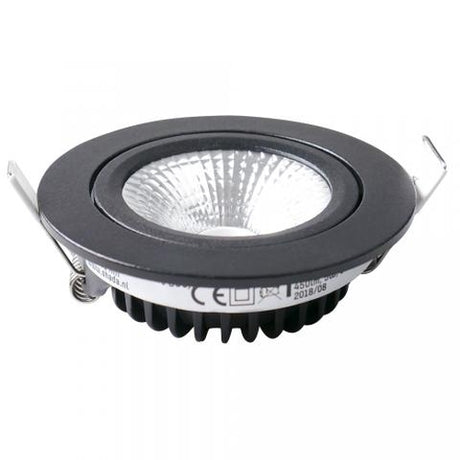 LED Dimbare inbouw spot 5W | Zwart | 2700K - Warm wit