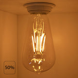 LED Filament lamp 6W | ST64 | 3-step Dimbaar | E27 | 2700K - Warm wit | 50%