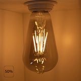 LED Smoked Filament lamp | 6W | ST64 | 3-step Dimbaar | E27 | 2700K - Warm wit | 50%