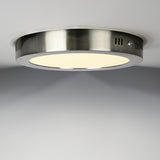 LED Plafondlamp rond | 18 watt | Mat chrome | IP20 | 4000K (naturel wit) - sfeerfoto