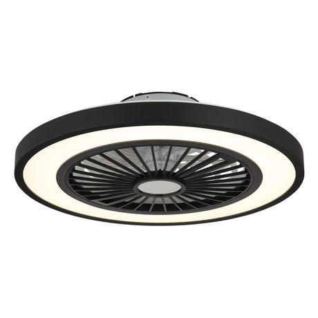 Plafondlamp BLIZZAK ø54CM 45 Watt Matt zwart 1-Lichts Opaal