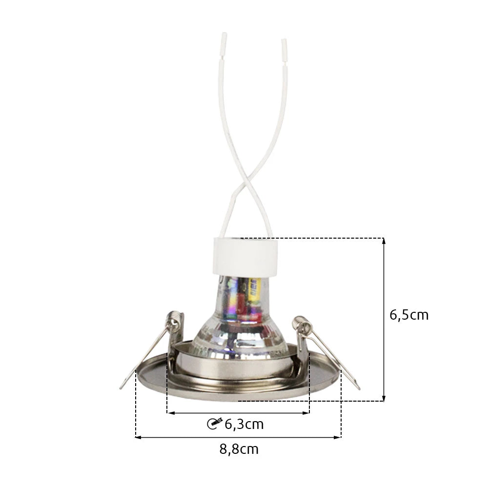 Zigbee smart Einbaustrahler Silber 4,7W | Rund | 63mm | HUE-kompatibel | RGB-CCT