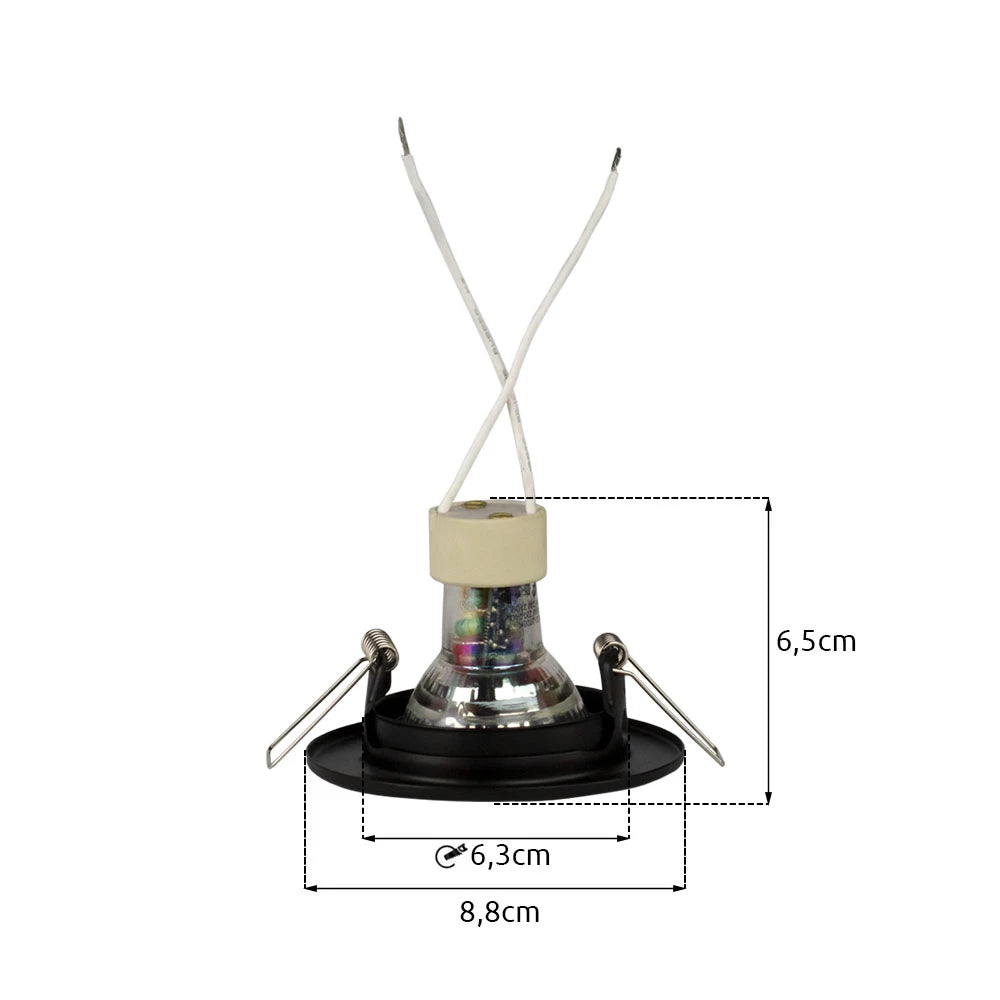 Zigbee smart Einbaustrahler Schwarz 4,7W | Rund | 63mm | HUE-kompatibel | RGB-CCT