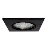 LED inbouwspot armatuur zwart vierkant voor gu10 spot dimbaar 220v - met spot recht