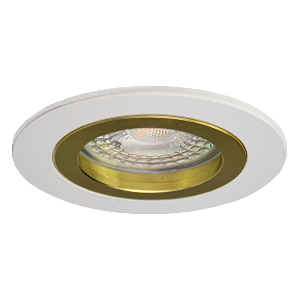 LED Spot Armatuur | Ø70mm | Rond | Wit / Goud | Uit foto