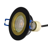 LED Spot Armatuur | Ø70mm | Rond | Zwart / Goud | Liggend