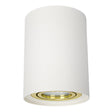 Opbouw spot armatuur wit met goud | 98 x 124mm | Rond | GU10 fitting | Uit foto