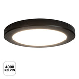 LED opbouw downlight rond | 18W | Zwart | Ø220mm | CCT - 3 lichtkleuren | 4000K