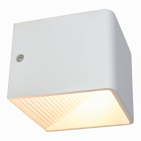 LED Vierkante Wandlamp | Wit | IP20 | 5,5W | 3000K - Warm wit - zijaanzicht