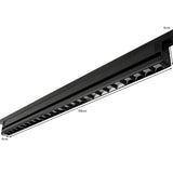 LED 1-fase railarmatuur 90 cm 36 Watt naturel wit - afmetingen