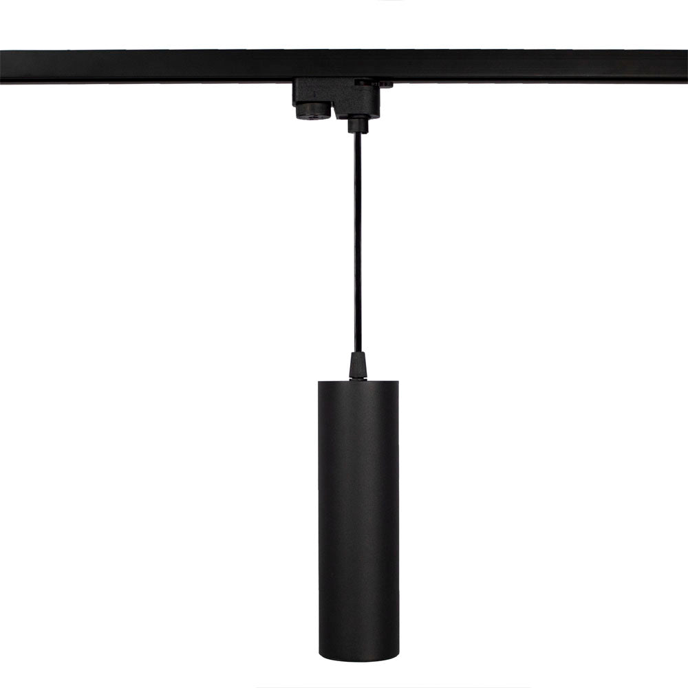 LED 1-fase hanglamp met gu10 fitting zwart - spot aan rail