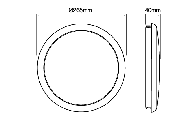 LED-Deckenleuchte LUNAR | 16 Watt | Weiß | inkl. Sensor | IP65 – 4000 K