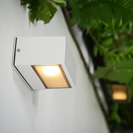 LED Moderne Buiten Wandlamp | G9 | IP44 | Wit - sfeerfoto