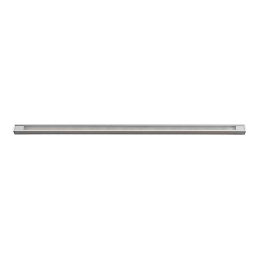 Edelstahlgriff 60 cm – Vorderansicht eines modernen, rechteckigen Schrank- oder Schubladengriffs aus Edelstahl mit schlichtem Design, ideal für Küchen und Möbel.