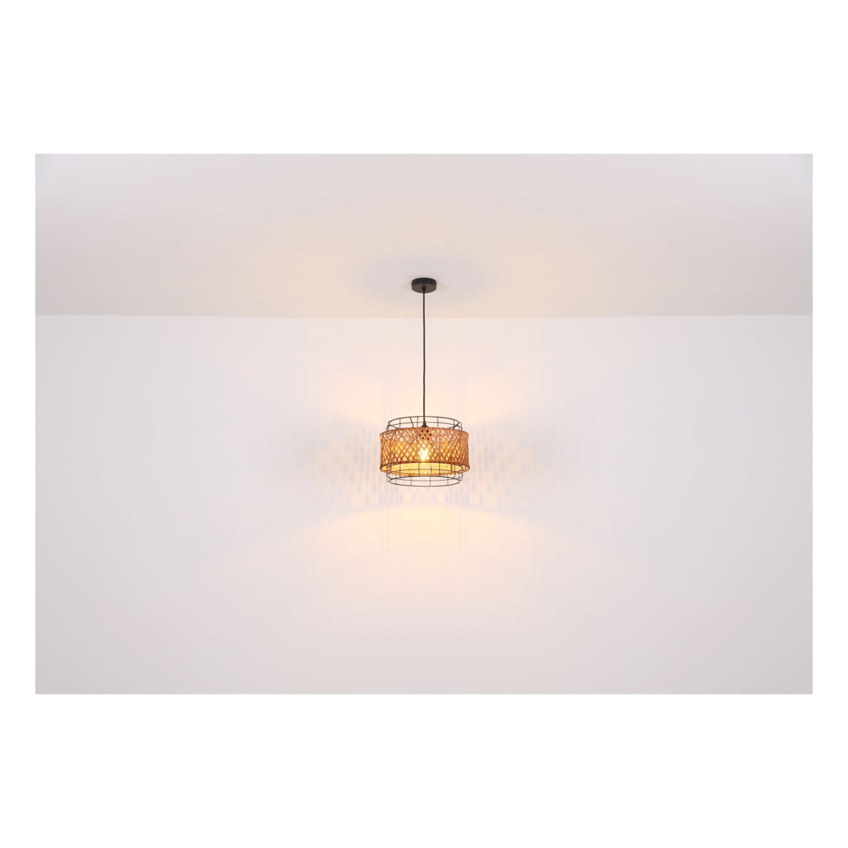 Plafondlamp GINA ø35CM  E27 Zwart 1-Lichts