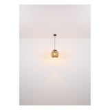 Plafondlamp COLLY ø20CM  E27 Matt zwart 1-Lichts Bamboe