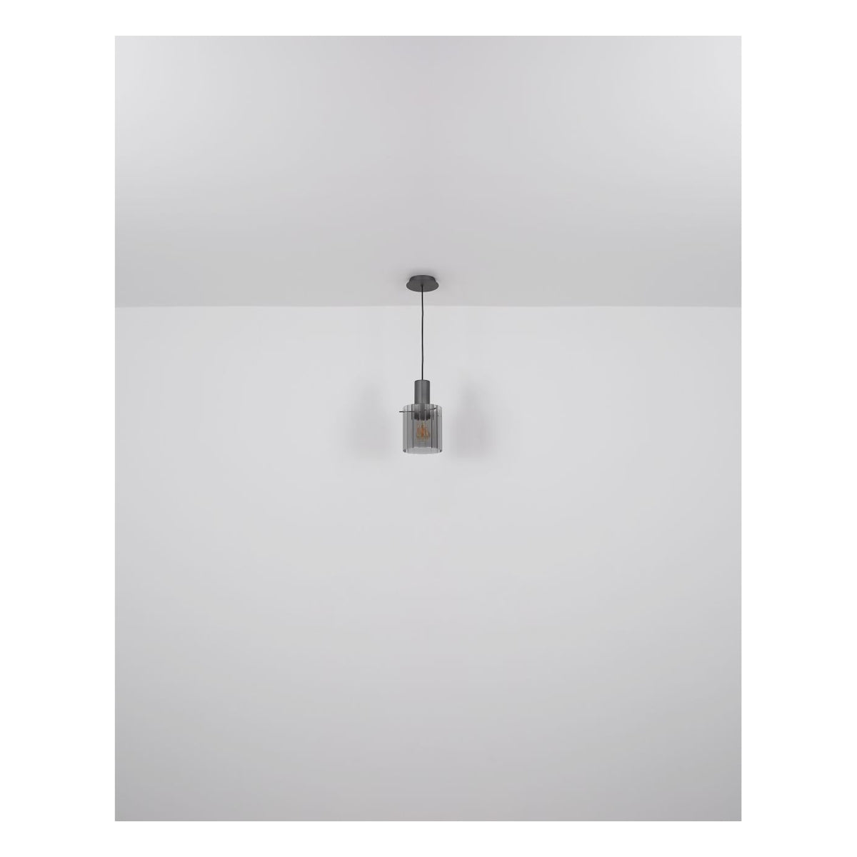 Plafondlamp TULIVAR ø37CM  E27 (Grote Fitting) Grijs 3-Lichts Smoked