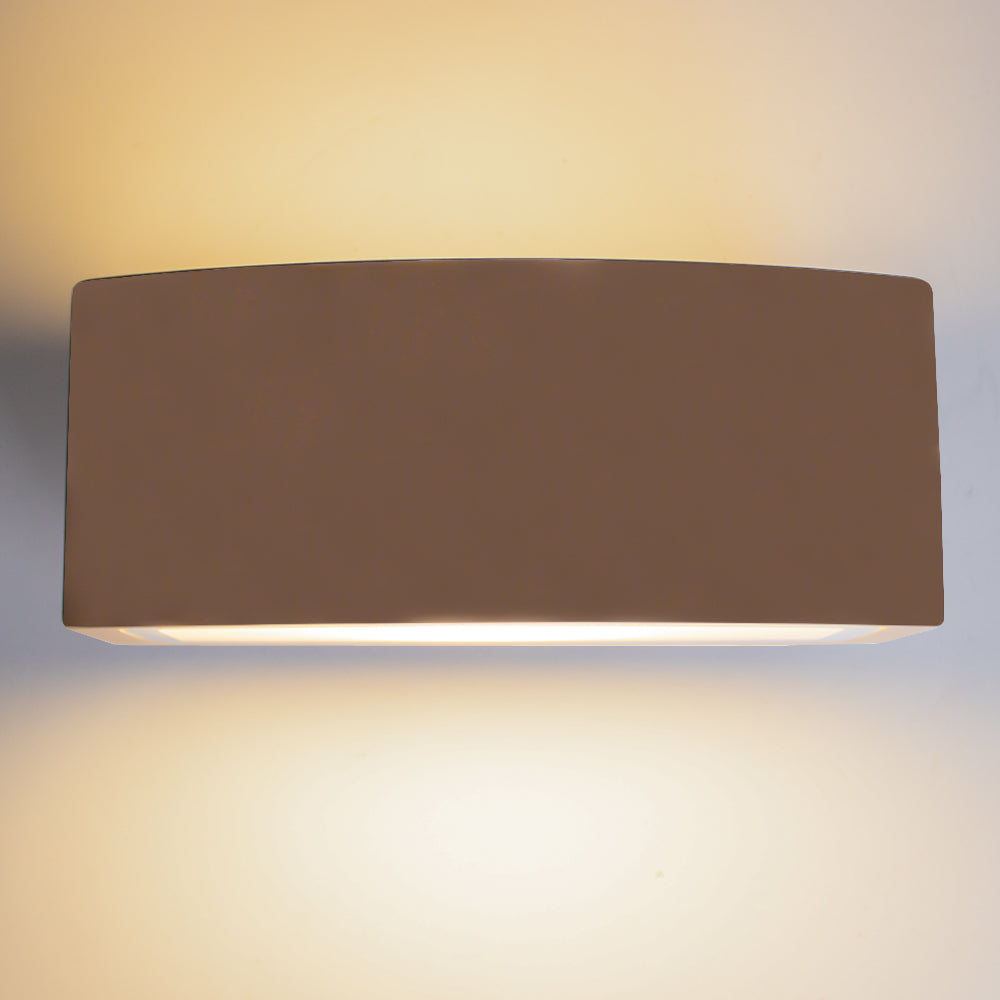 LED Cube Buiten Wandlamp | E27 | IP55 | Coffee Brown - warm wit licht