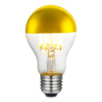 LED kopspiegel Filament lamp 4W | A60 | Goud | 2700K - Warm wit - vooraanzicht lamp aan