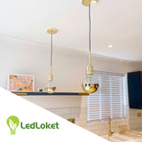 LED kopspiegel Filament lamp 4W | A60 | Goud | 2700K - Warm wit - sfeerfoto