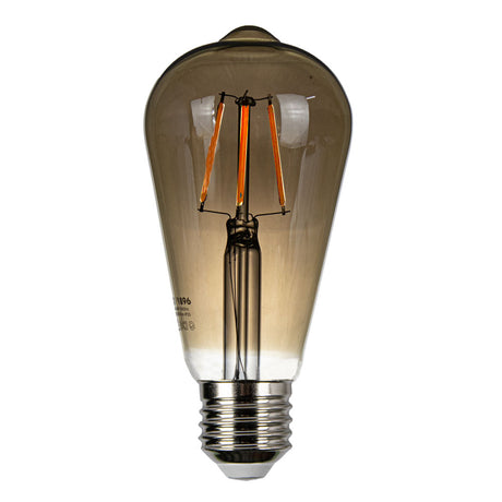 LED filament lamp smoked | 64mm | 6 Watt | Dimbaar | 2200K - Extra warm | E27 | Uit foto