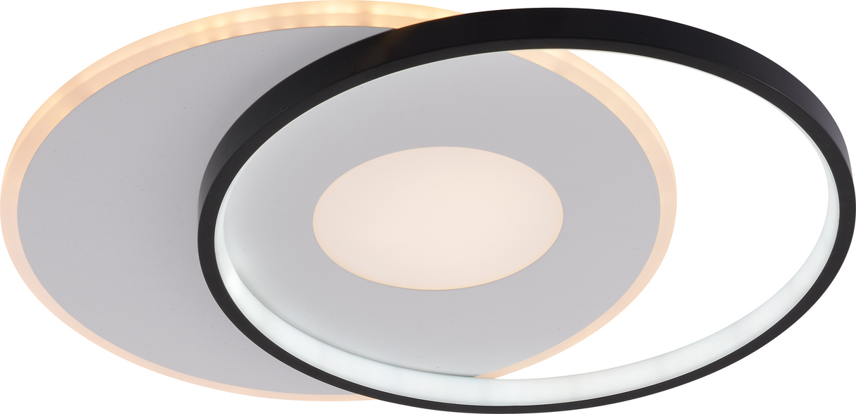 LED Deckenleuchte CCT 54W Weiß+Schwarz Dimmbar + Fernbedienung Quadratisch 4120 lm