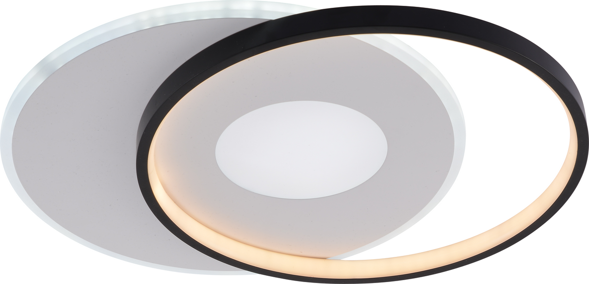 LED Deckenleuchte CCT 54W Weiß+Schwarz Dimmbar + Fernbedienung Quadratisch 4120 lm
