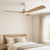 LED-Deckenventilator | Weiß mit Holz | 18W | 1440 Lumen | CCT – Farbwechsel | Nicht dimmbar