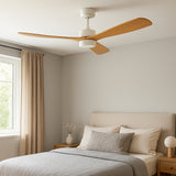 LED-Deckenventilator | Holz + Weiß | 18W | 1440 Lumen | CCT – Farbwechsel | Nicht dimmbar