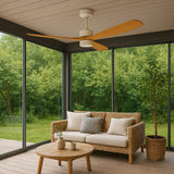 LED-Deckenventilator | Holz + Weiß | 18W | 1440 Lumen | CCT – Farbwechsel | Nicht dimmbar