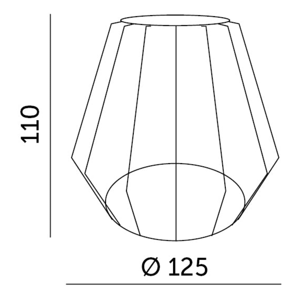 5x Metalllampenschirme für Stiftkabel KRETA | Industrie | Schwarz