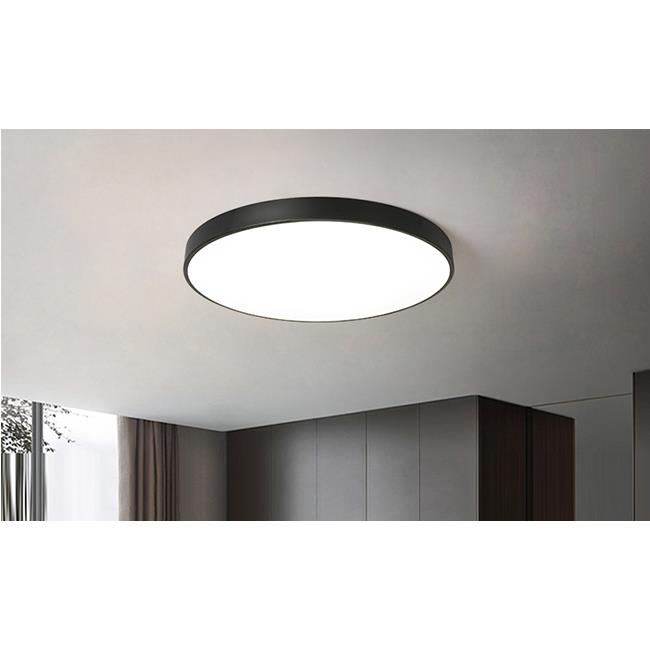 LED-Aufbau-Downlight | Deckenleuchte rund | 72W | Schwarz | Ø500mm | CCT – 3 Lichtfarben 
