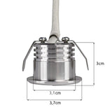 Bündel | LED-Veranda-Einbaustrahler | Ø31mm | 1,5W | Dimmbar - Silber | 6 Stück