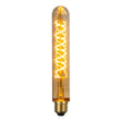 LED Filament Amber lamp | Dimbaar | 4W | Tube | E27 - 2400K - Extra warm wit | vooraanzicht | lamp aan