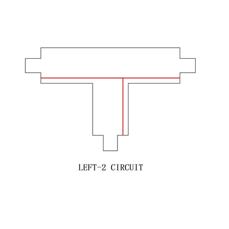 3-Fase Rails T-Vorm interne connector | Wit | LEFT-2