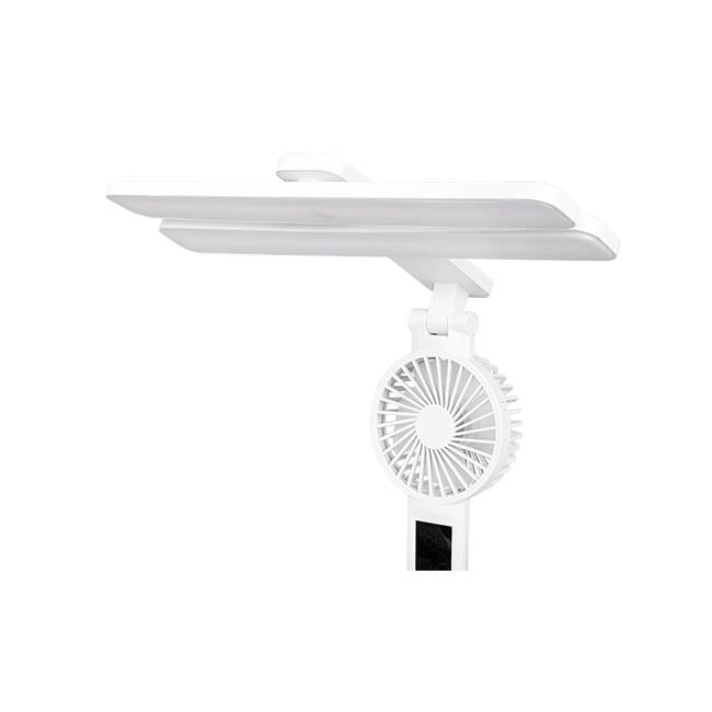 LED Bureaulamp | Summer | Wit | Met ventilator | CCT | Datum+Tijd | Close-up lamp