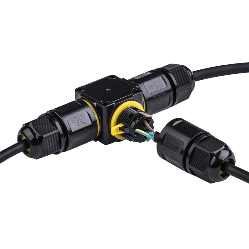 3Pin T-VORM waterdichte QUICK Connector - Voor 4-11mm kabel - Aansluiting