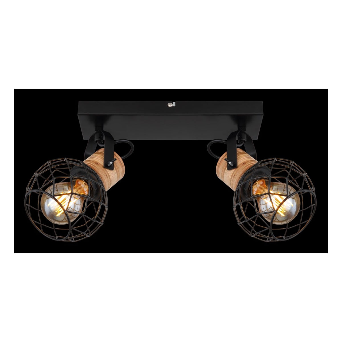 Aufbaustrahler LACKY 2-flammig Braun E27 65cm