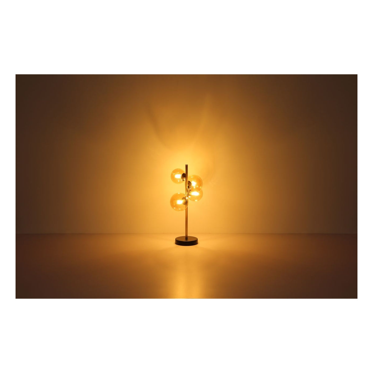 Plafondlamp RIHA 3.50 Watt G9 Matt zwart - 9 Lichts Amber