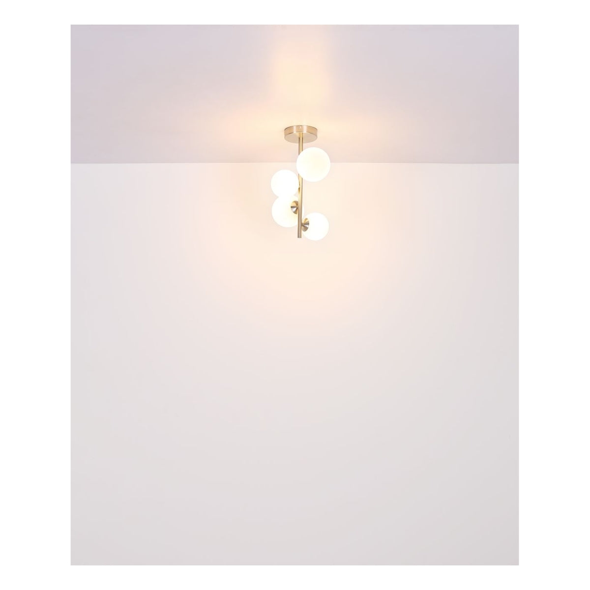 Plafondlamp RIHA 3.50 Watt G9 Nickel - 4 Lichts Opaal