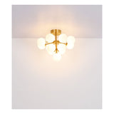 Plafondlamp GRAPPY ø56CM G9 Goud 13-Lichts Opaal