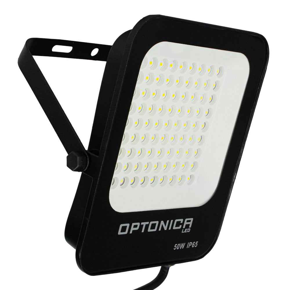 LED Bouwlamp - Floodlight | Basic serie |50 Watt | Zwart | Voorkant