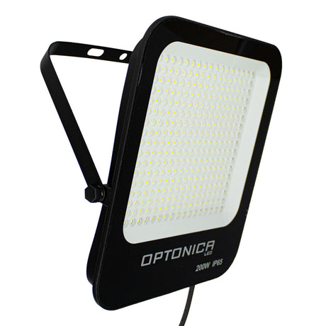 LED Bouwlamp - Floodlight | Basic serie |200 Watt | Zwart | Voorkant