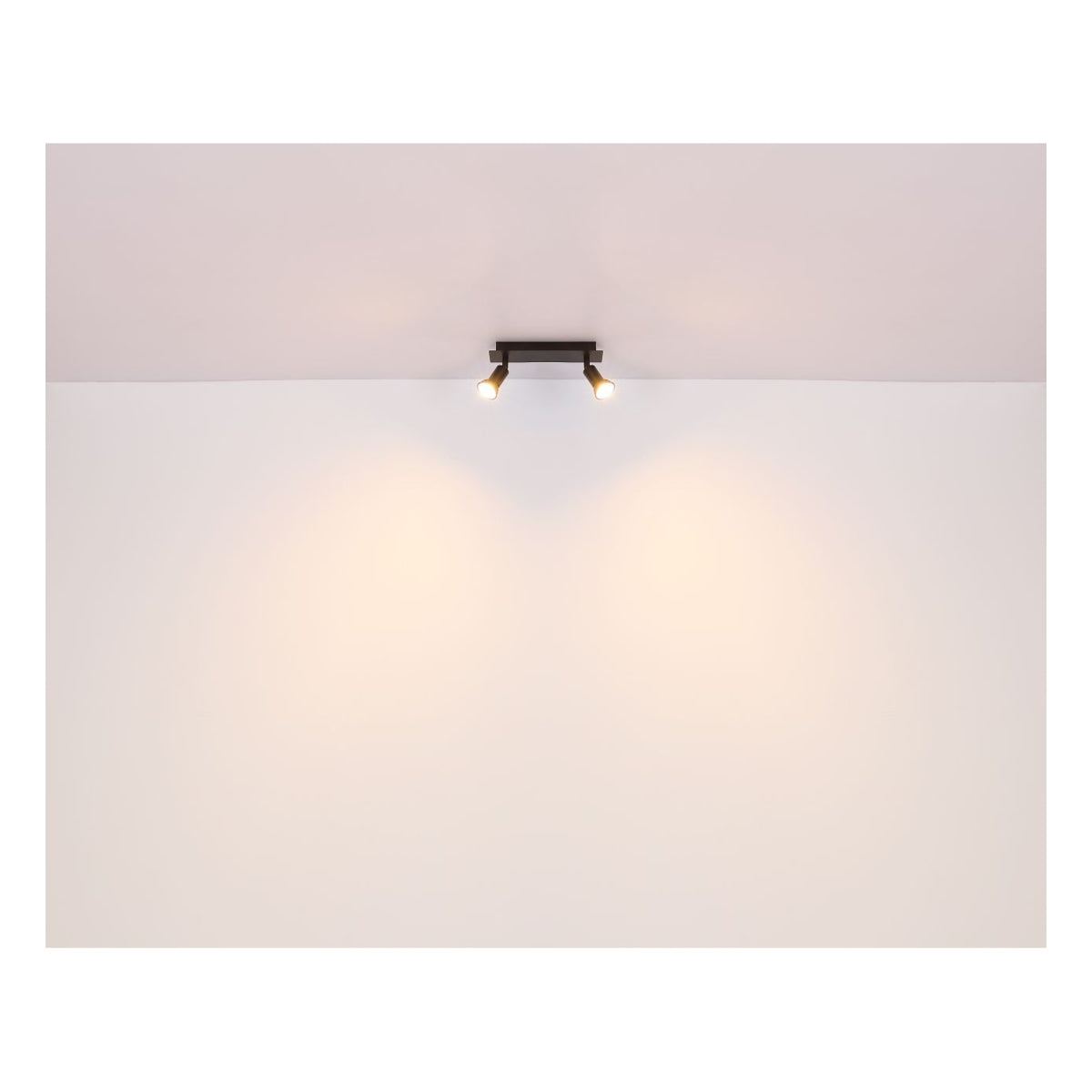 Aufbaustrahler / Wandstrahler DREW 1-flammig Mattschwarz GU10 25cm