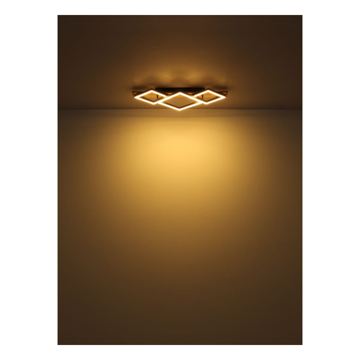 Plafondlamp BEATRIX 12 Watt Matt zwart 1-Lichts zwart - Vierkant