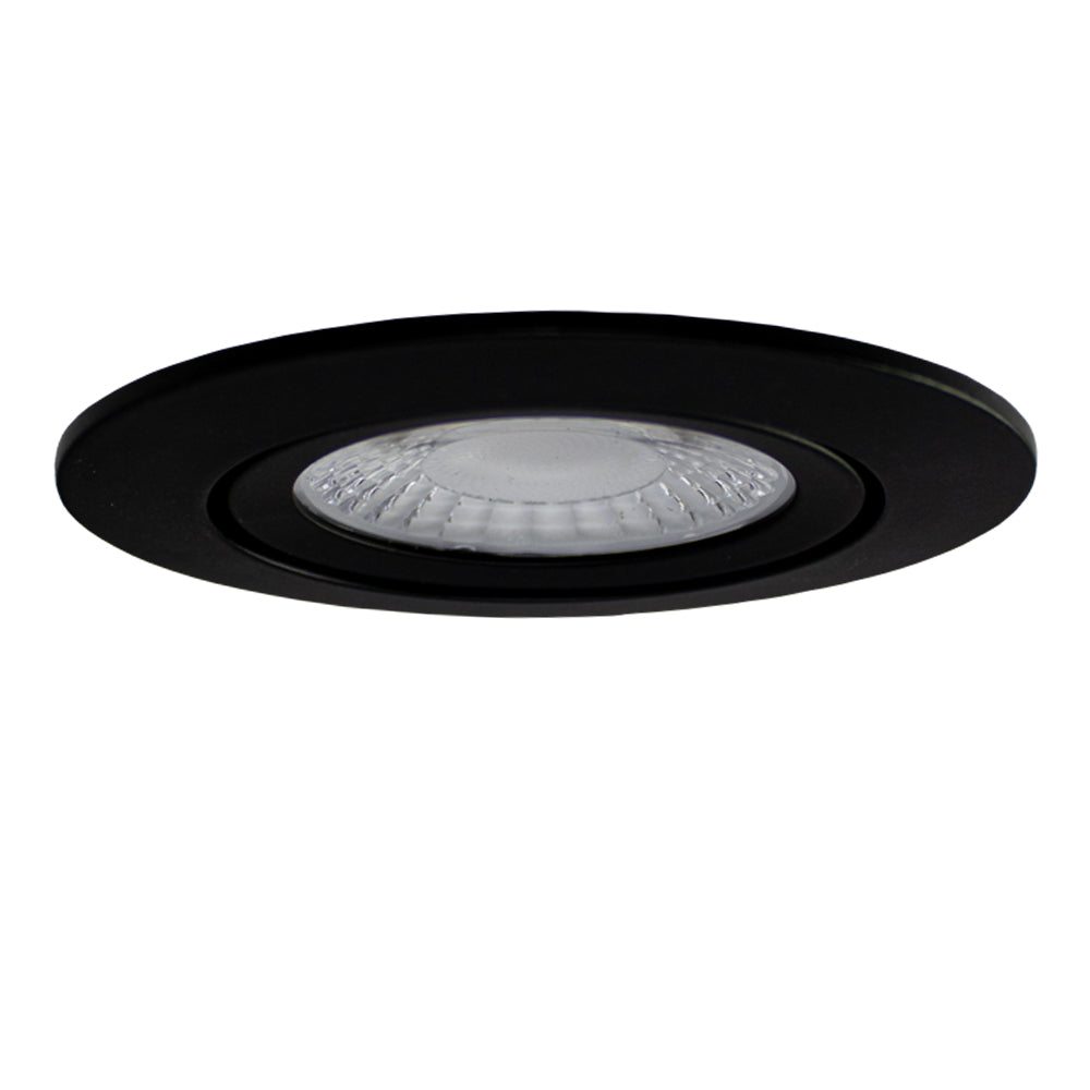 LED ondiepe Inbouwspot zwart MIRAN | 6W | Dimbaar | 68mm | IP65 Waterdicht | CCT | Uit foto