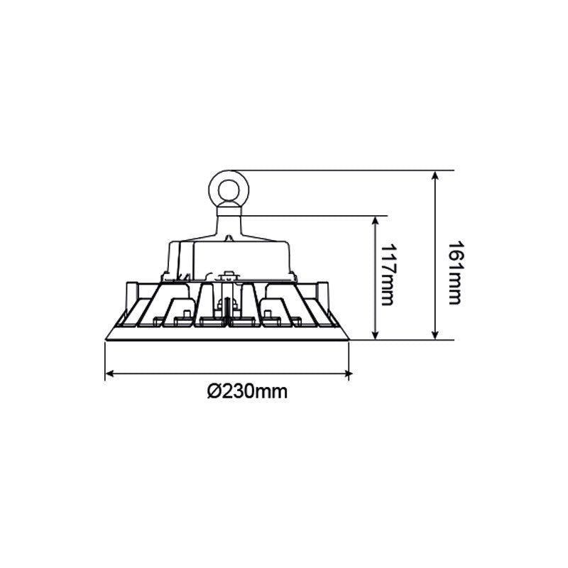 LED High Bay 100 Watt | 160lm/w | 1-10V dimmbar | Philips-Treiber | IP65