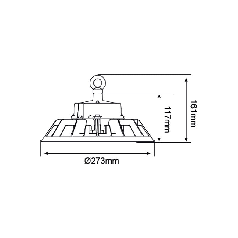 LED High Bay 150 Watt | 160lm/w | 1-10V dimmbar | Philips-Treiber | IP65