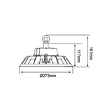 LED High Bay 150 Watt | 160lm/w | 1-10V dimmbar | Philips-Treiber | IP65